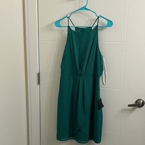Lulu's Teal Backless Dress